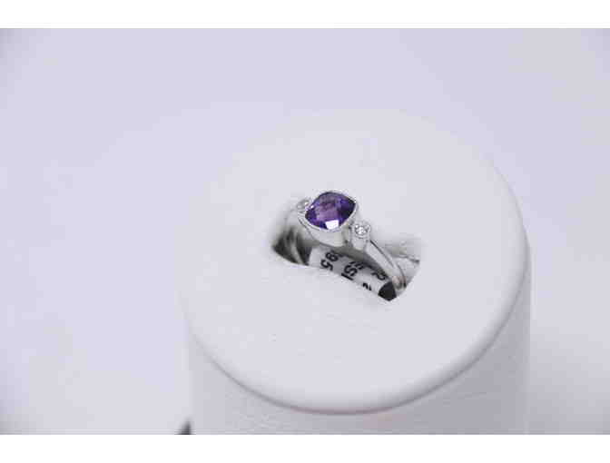 Amethyst Ring with Diamonds