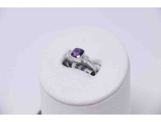 Amethyst Ring with Diamonds