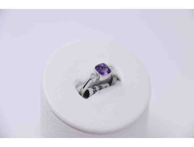 Amethyst Ring with Diamonds