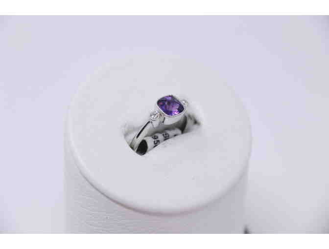 Amethyst Ring with Diamonds