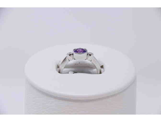 Amethyst Ring with Diamonds