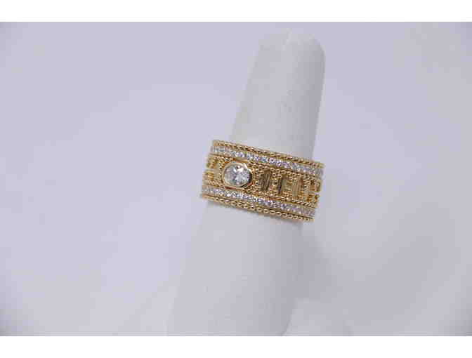 Vergano Cuff Ring with Oval Diamond