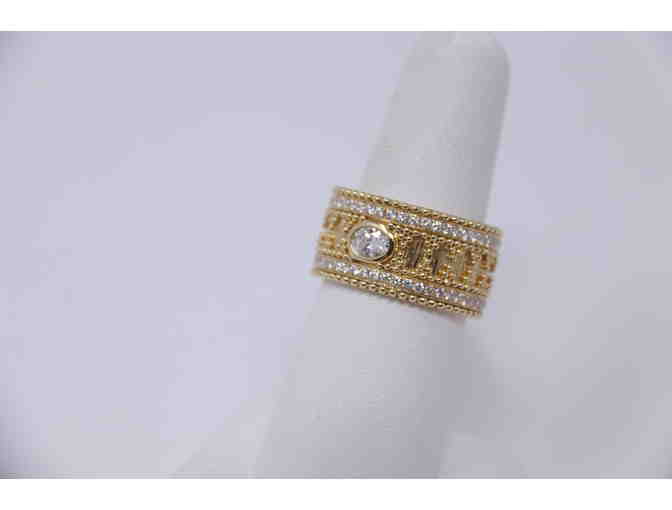 Vergano Cuff Ring with Oval Diamond