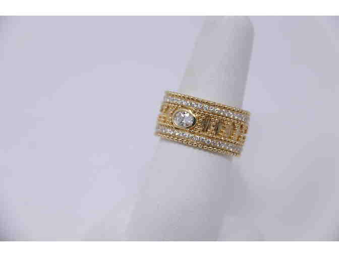 Vergano Cuff Ring with Oval Diamond