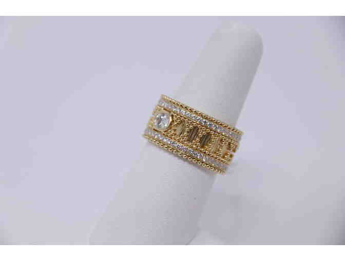 Vergano Cuff Ring with Oval Diamond