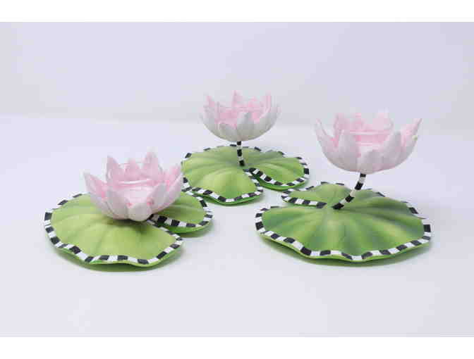 MacKenzie-Childs Lily Pond Candle Holders