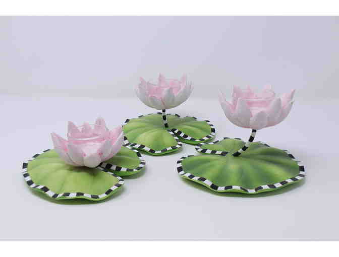 MacKenzie-Childs Lily Pond Candle Holders