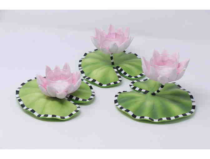 MacKenzie-Childs Lily Pond Candle Holders