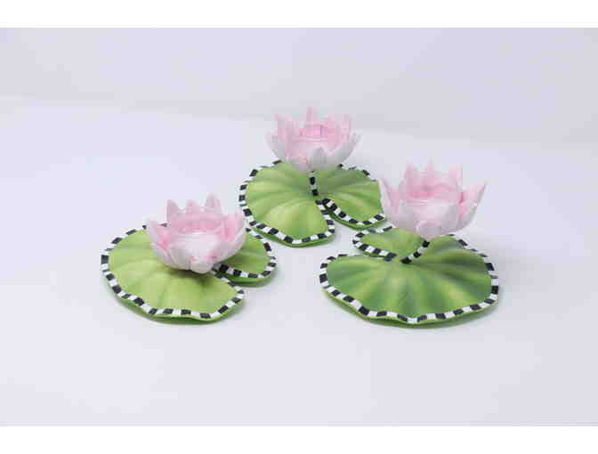 MacKenzie-Childs Lily Pond Candle Holders