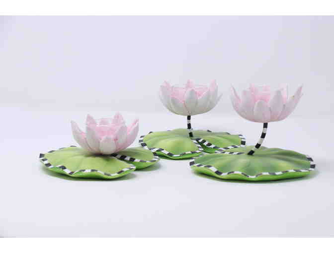 MacKenzie-Childs Lily Pond Candle Holders