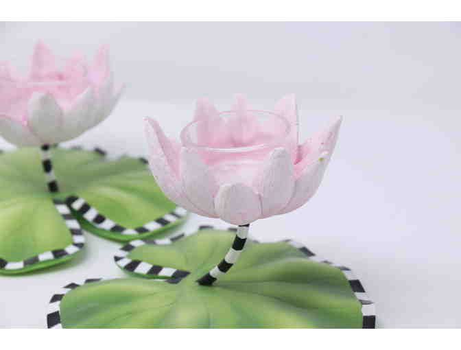 MacKenzie-Childs Lily Pond Candle Holders