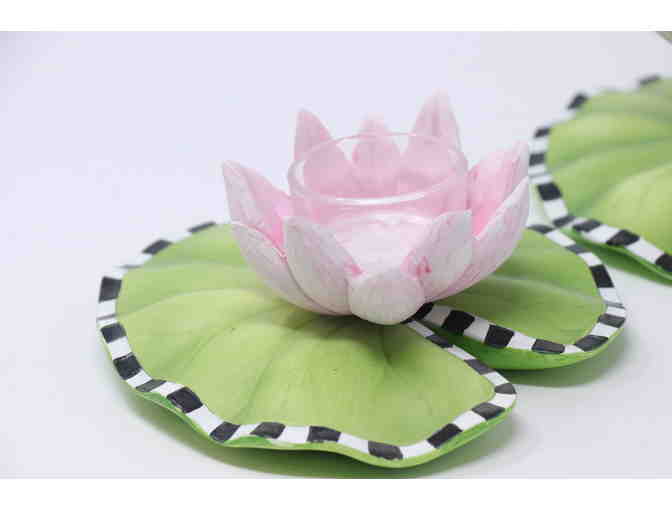 MacKenzie-Childs Lily Pond Candle Holders