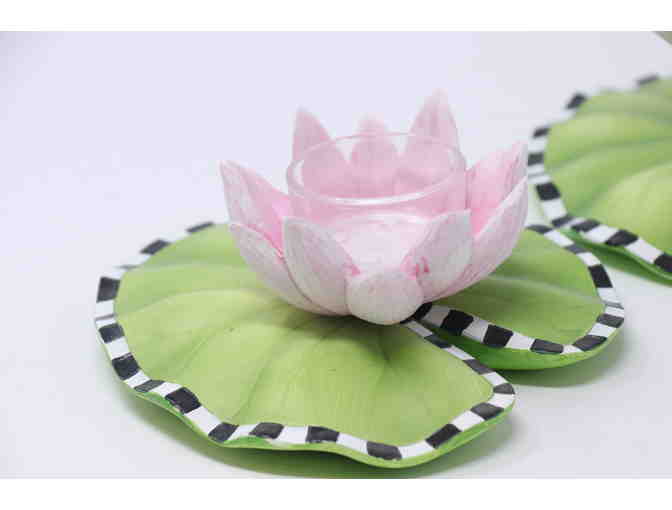 MacKenzie-Childs Lily Pond Candle Holders