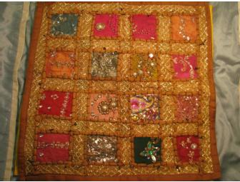 Indian hand-made beaded decorative pillow covers