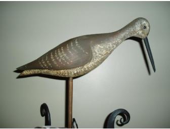 Hand-carved Dowitcher shorebird decoy