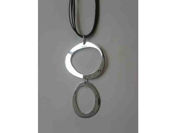 Two Circle, Black Cord Elle Necklace - LaNard Jewelry