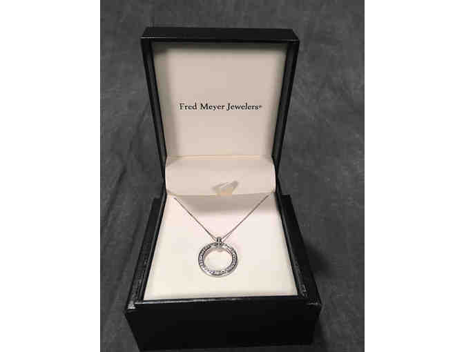 1/3 cttw. Diamond Circle Pendant set in 14kt White Gold - Fred Meyer and Littman Jewelers