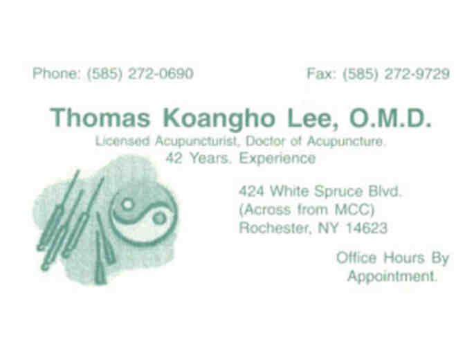 Thomas Koangho Lee -Acupuncture Treatment Certificate