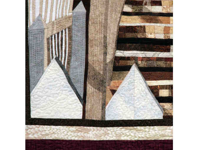 Award-winning quilter, Marcia Eygabroat offers an Art Quilt Titled Historic Perspective