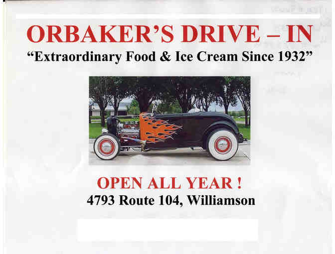 Orbaker's Drive-In Gift Certificate for Food