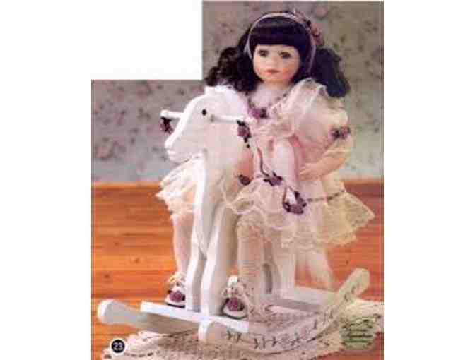 Samantha With Rocking Horse Porcelain Doll