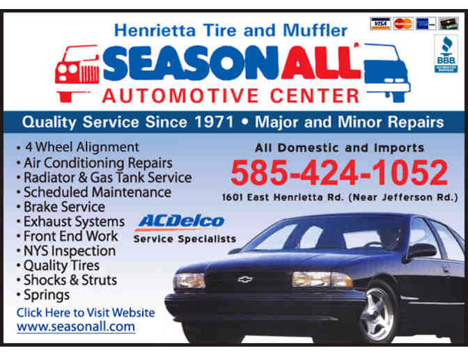 Seasonall Automotive Center offers a Certificate for an Oil Change