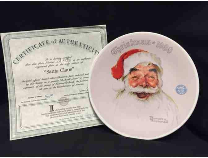 1988 Rockwell Christmas Plate Santa Claus''