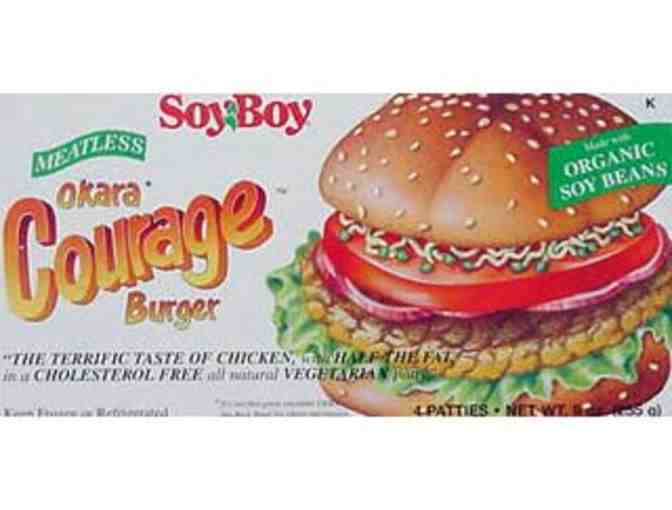 Soy Boy ( Paul Rd- Rochester0 One Case (48) of Veggie Okara Burgers Certificate