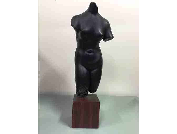 Female Nude Torso Sculpture on Pedestal