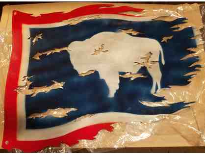 Handcrafted Wyoming Flag Iron Art