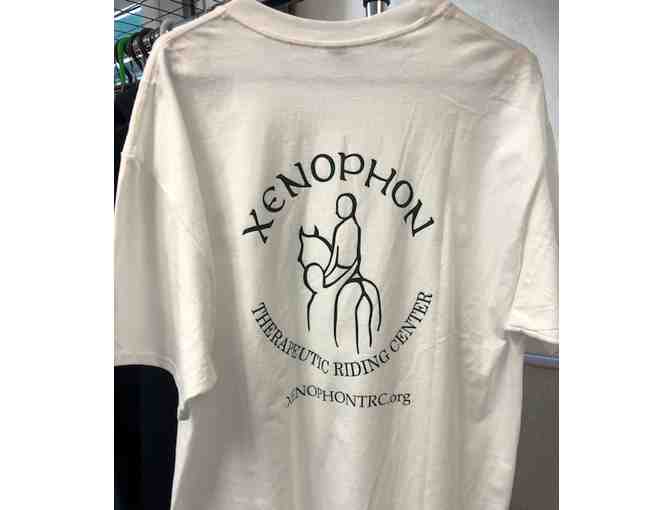 1 Xenophon T-Shirt Green Logo White Short Sleeve (buyer chooses size) - Photo 1