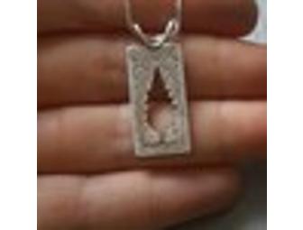 Mixed Metal Reversible Cedar Tree Pendant