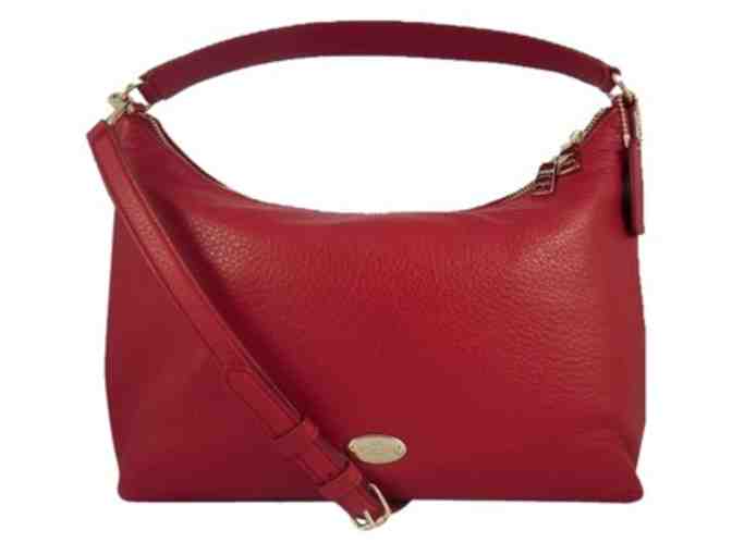 Coach Celeste Convertible Hobo Pebble Leather Handbag Classic Red