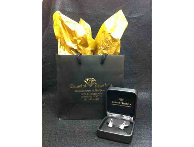 Camelot Jewelers 18kt Gold & Sterling Silver Designer Turquoise Earrings