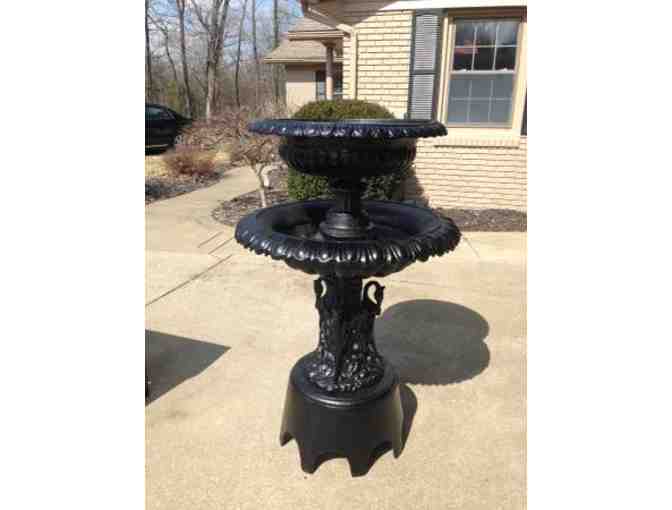 Large Black Antique Fountain