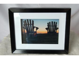 Photo of two Adirondack Chairs at Sunset by Jason Hyatt