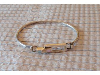 Silver Bracelet with Pastel Inlay