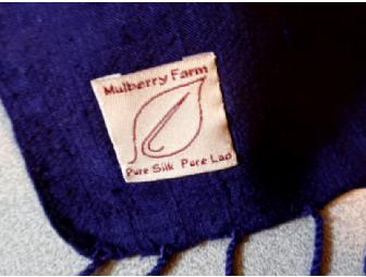 Mulberry Farm Pure Silk Deep Blue/Purple Shawl