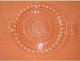 Pink Depression Glass Pressed Glass Plate