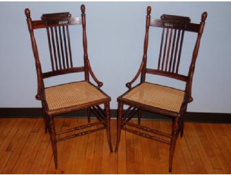 American Classical Caned Seat Chairs