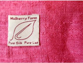 Mulberry Farm Pure Silk Neck Scarf (pink)