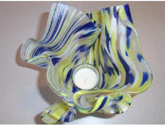 Art Glass Vase or Candle Holder