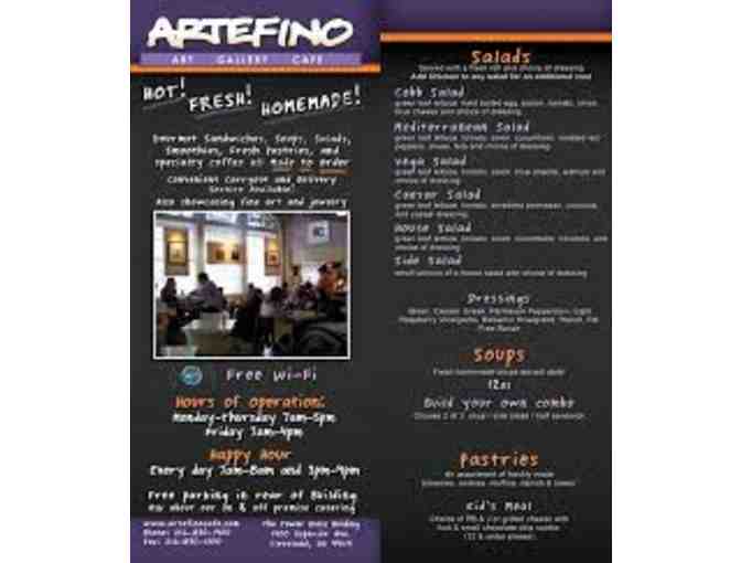 Artefino  Cafe Gift Certificate ($25)