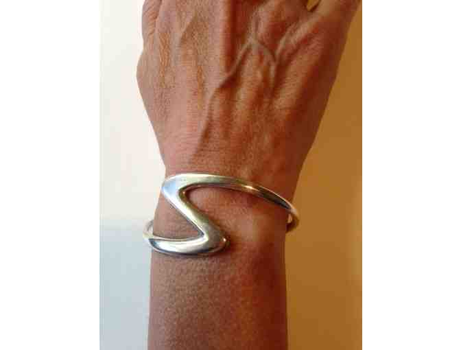 S - Shaped Sterling Silver Bracelet