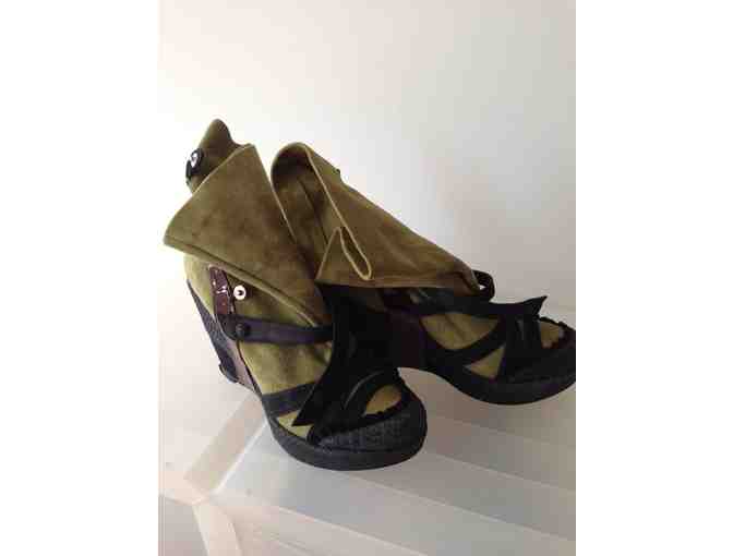 Collection of funky designer shoes.