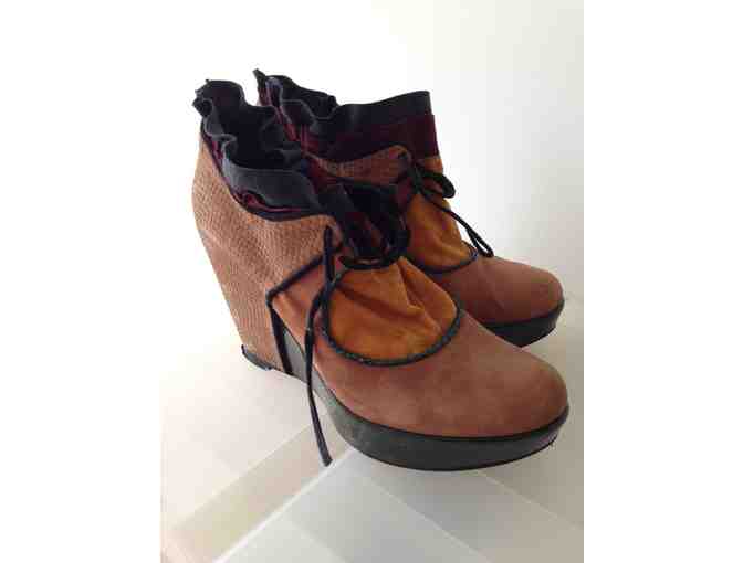 Collection of funky designer shoes.