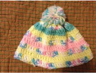 Hand-crocheted hat for 12-18 month old child