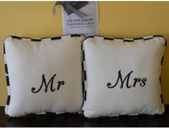 Monogramed Mr. & Mrs. Accent Pillows