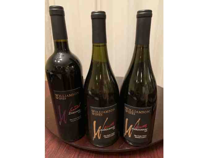 Williamson Wines Trio- 2011 & 2012 Chardonnay + 2016 Scandal Zinfandel