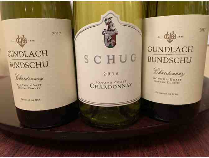 Sonoma Coast Trio- (2) 2017 Gundlach Bundschu Chardonnay + 2016 Schug Chardonnay